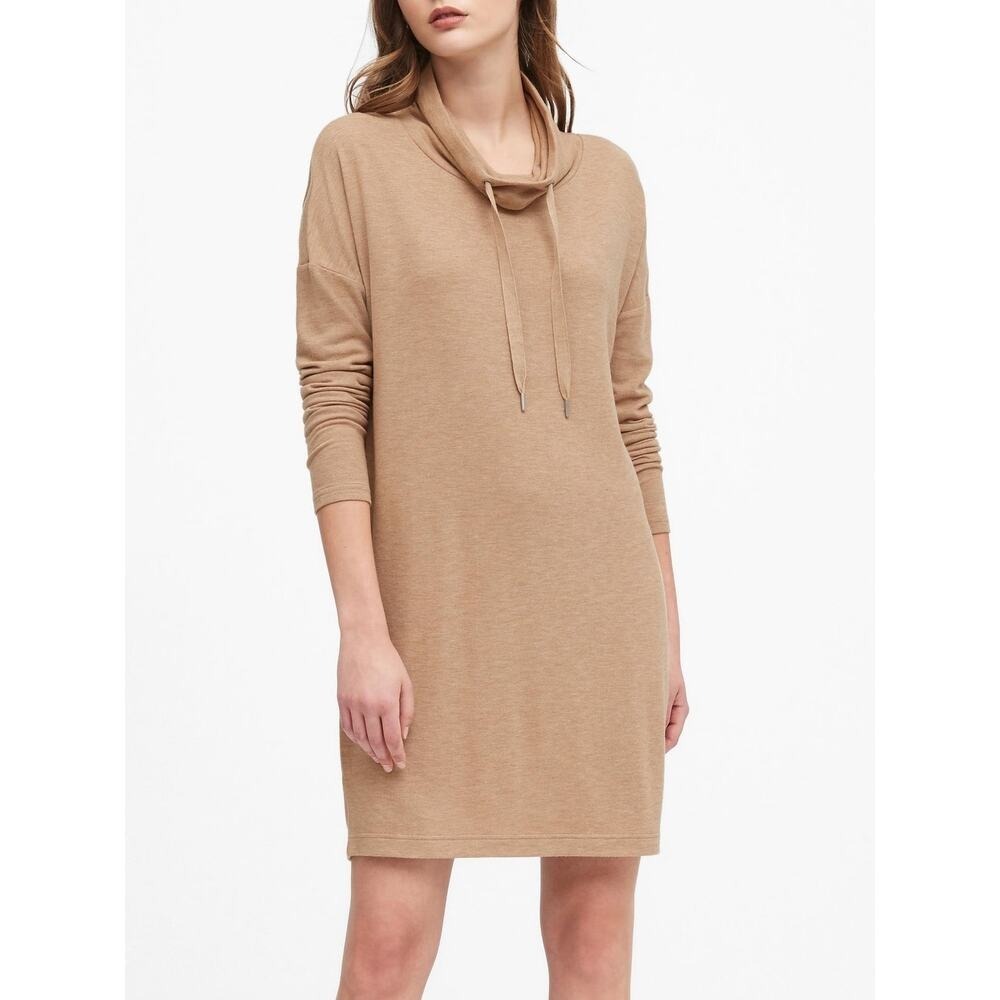 SPRING SALE! NEW Banana Republic Plush Jersey Funnel Neck Dress Size Medium